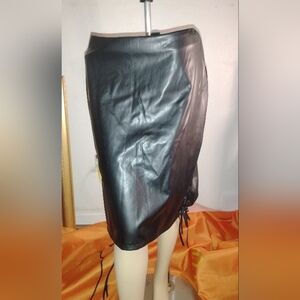 Black Faux Leather Pencil Skirt - Sleek Women’s Style